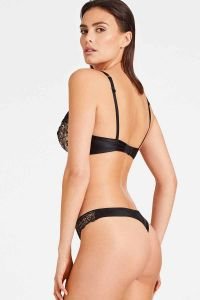 Thong with lace Miss Karl - black