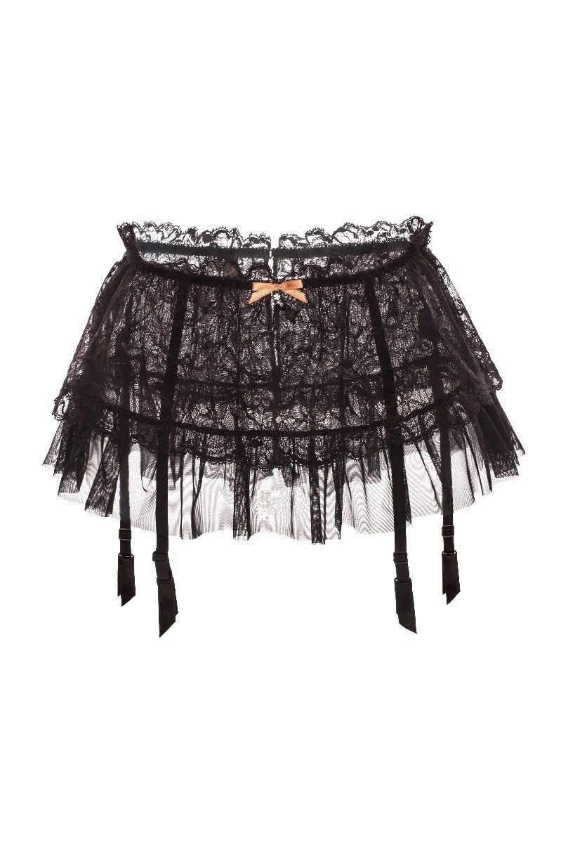 Suspender belt - lace mini skirt 