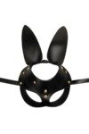 Masque Lapin en cuir vegan - noir/or