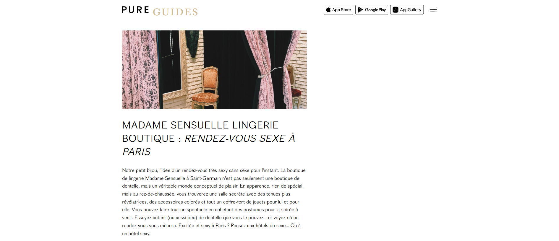 City Guides Madame Sensuelle