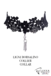 Collier en dentelle avec bijoux Borsalino - noir