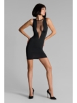 Robe Pure Tentation Minuit à col V en tulle